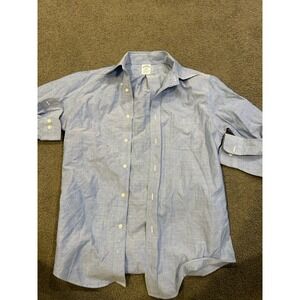 Brooks Brothers Shirt Mens Medium Blue White Circle 1818 Regent Non-Iron